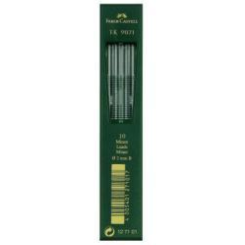 Faber-Castell TK 9071 - Mina per matita - 2B - nero intenso - 2 mm (pacchetto di 10) - per TK 4600, 9400, 9500
